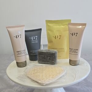 417 Men New Set Of 6 Pcs Moisturizer Cream Bath Salt Soap Loofah